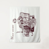 Schöner Tee aus Damengetränken Wandteppich (Vorderseite)