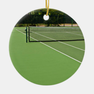 Schöner Tennisplatz am Hinterhof Keramikornament