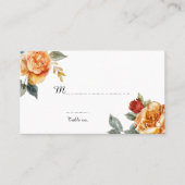 Schöner Text im Hintergrund Marble Dreams Orange R Platzkarte (Vorderseite)