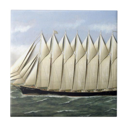 Schoner Thomas W Lawson 1900er Fliese (Vorderseite)