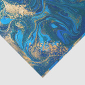 Schöner, tiefblauer Marmor, Gold, digitales Foto Seidenpapier (Ausschnitt)