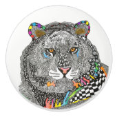 Schöner Tiger Door Knob - Keramik Keramikknauf (Vorderseite)