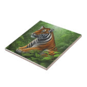 Schöner Tiger im Dschungel Fliese (Seite)