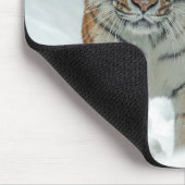 Schöner Tiger im Schnee Mousepad (Ecke)