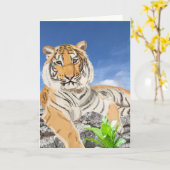 Schöner Tiger Karte (Gelbe Blume)