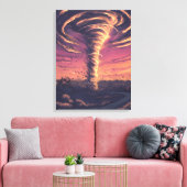 Schöner Tornado bei Sonnenuntergang Leinwanddruck (Insitu (Wohnzimmer))