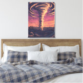 Schöner Tornado bei Sonnenuntergang Leinwanddruck (Insitu (Schlafzimmer))