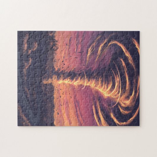 Schöner Tornado bei Sonnenuntergang Puzzle (Horizontal)