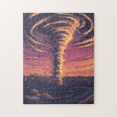 Schöner Tornado bei Sonnenuntergang Puzzle (Vertikal)