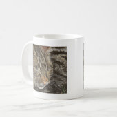 Schöner Träumer (Schlafen Tabby) Kaffeetasse (Vorderseite Links)