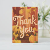 Schöner, traumhafter Herbstfall Dankeskarte (Stehend Vorderseite)