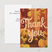 Schöner, traumhafter Herbstfall Dankeskarte (Vorne/Hinten)