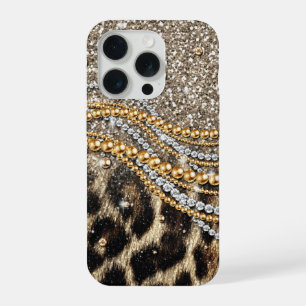 Schöner trendiger Leopard-Faux-Tierdruck iPhone 15 Pro Hülle