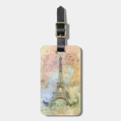 Schöner trendiger, Vintager Eiffelturm Frankreich Gepäckanhänger (Vorderseite vertikal)