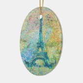 Schöner trendiger, Vintager Eiffelturm Frankreich Keramikornament (Links)