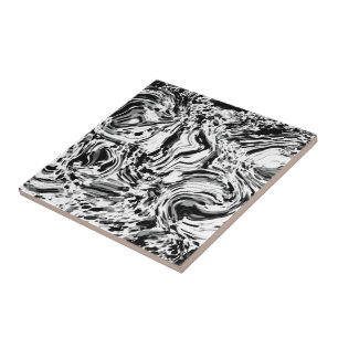 Schöner Trendy White Black Marble Stone - Modern Fliese