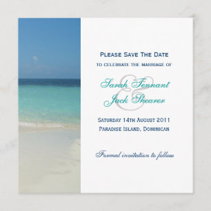 Schöner Tropenstrand Save the Date