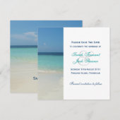 Schöner Tropenstrand Save the Date (Vorne/Hinten)