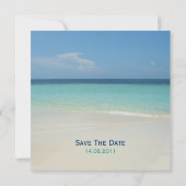 Schöner Tropenstrand Save the Date (Rückseite)
