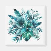 Schöner tropischer Blätter Magnet (Vorne)