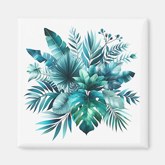 Schöner tropischer Blätter Magnet (Vorne)