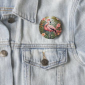 Schöner tropischer Flamingo Bird Button (Beispiel)