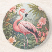 Schöner tropischer Flamingo Bird Getränkeuntersetzer (Vorne)