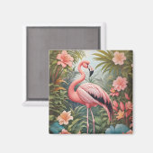 Schöner tropischer Flamingo Bird Magnet (Vorderseite/Rückseite)
