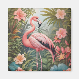 Schöner tropischer Flamingo Bird Magnet