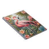 Schöner tropischer Flamingo Bird Notizblock (Rechte Seite)