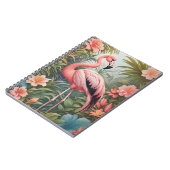 Schöner tropischer Flamingo Bird Notizblock (Linke Seite)