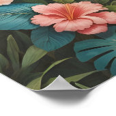 Schöner tropischer Flamingo Bird Poster (Ecke)