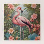 Schöner tropischer Flamingo Bird Puzzle (Vertikal)