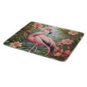 Schöner tropischer Flamingo Bird Schneidebrett (Ecke)