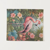 Schöner tropischer Flamingo Bird Wandteppich (Vorderseite (Horizontal))