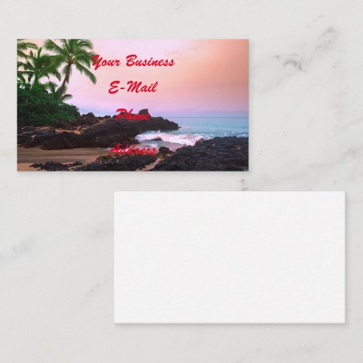 Schöner tropischer hawaiische visitenkarte (Vorne/Hinten)
