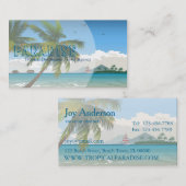 Schöner tropischer Insel-Reise-Agent bezogen Visitenkarte (Vorne/Hinten)