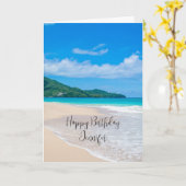 Schöner tropischer Ozean Landschaftlicher Strand G Karte (Gelbe Blume)