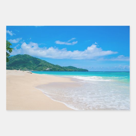 Schöner tropischer Strand Landschaftlich Geschenkpapier Set (Vorderseite 2)