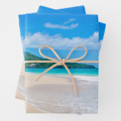 Schöner tropischer Strand Landschaftlich Geschenkpapier Set (Beispiel)