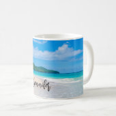 Schöner tropischer Strand Landschaftlich Kaffeetasse (VorderseiteRechts)
