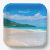 Schöner tropischer Strand Landschaftlich Pappteller (Vorderseite)