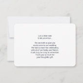 Schöner tropischer Strand mit einer Rowboat-Hochze Dankeskarte (Rückseite)