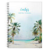 Schöner tropischer Strand mit Name Notebook Notizblock (Vorderseite)