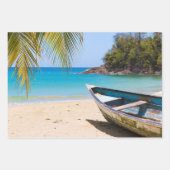 Schöner tropischer Strand mit Rowboat Geschenkpapier Set (Vorderseite 2)