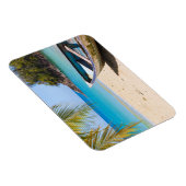 Schöner tropischer Strand mit Rowboat Magnet (Rechte Seite)