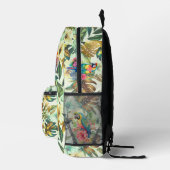 Schöner tropischer Vogel Buntes Laub Rucksack (Rechts)