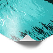 Schöner Türkis Blue Fox Fotodruck (Ecke)