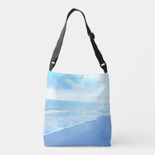 Schöner Türkis-personalisierte Strand-Tragetaschen Tragetaschen Mit Langen Trägern (Rückseite)