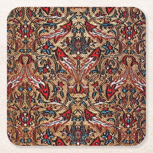 Schöner türkischer Teppichboden Untersetzer (Vorderseite)